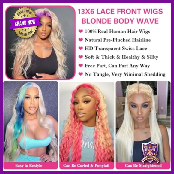 26 Inch Human Hair Lace Front Wig 200% Density Body Wave Pre Plucked main image 5